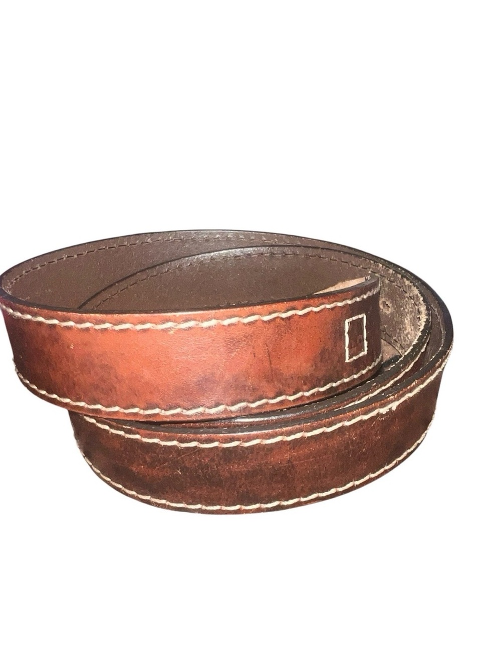 Carhartt Brown Leather Belt Replacement Strap No Buckle Size 42